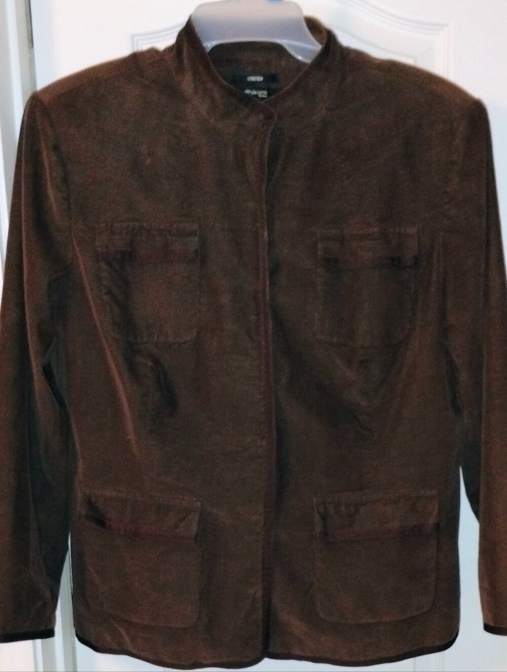 VTG Style&Co Brown Corduroy Utility Jacket Dark Academia Retro Whimsigoth 18W